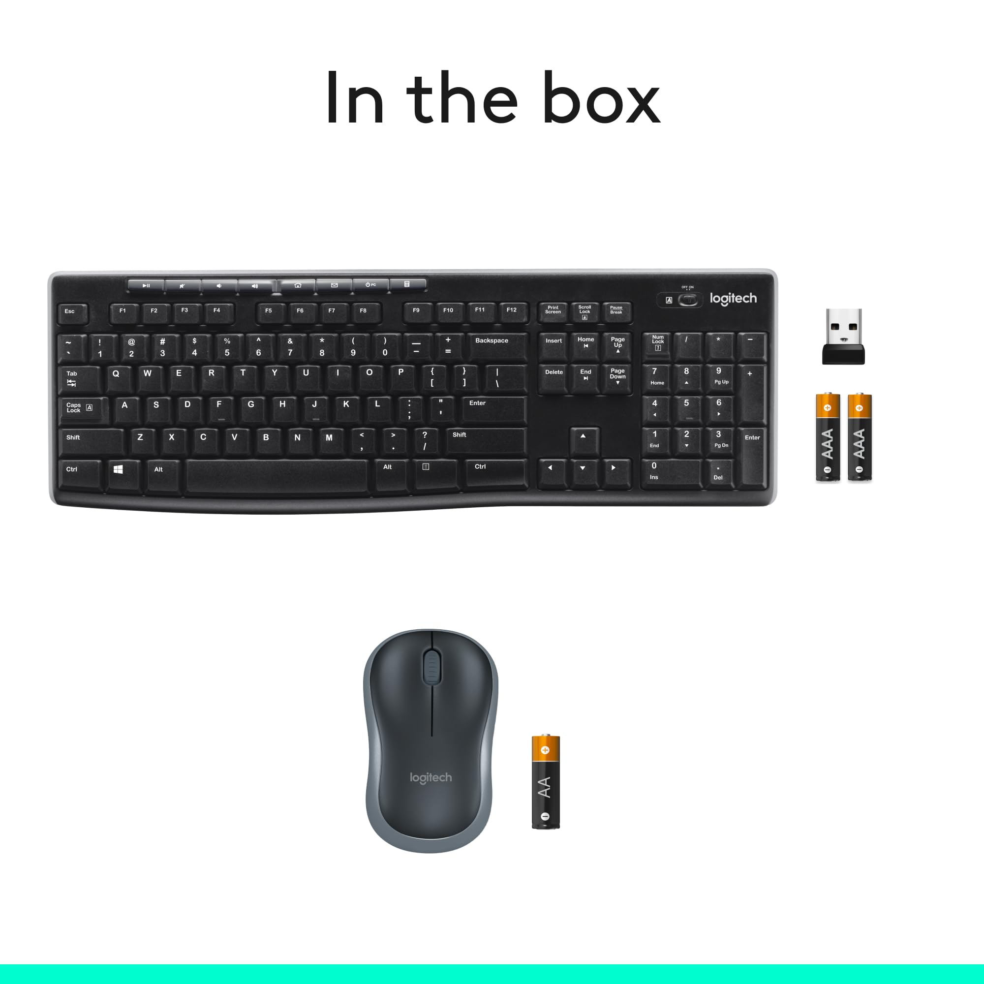 Logitech MK270 Wireless Keyboard and Mouse Combo for Windows