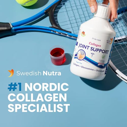 Swedish Nutra | Joint Support Collagen | Pack of 500ml, 33 Day Supply | Berry Flavour