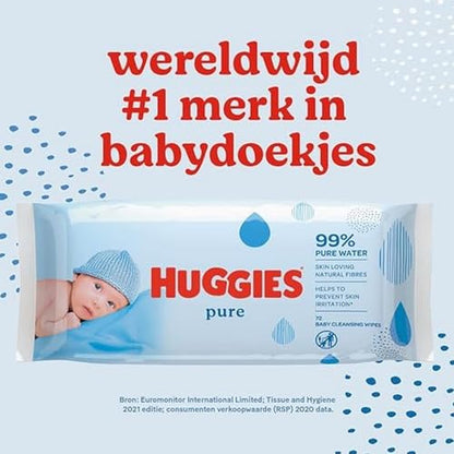 Huggies | Pure, Baby Wipes | 12 Packs (672 Wipes Total)