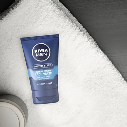 NIVEA MEN | Deep Cleaning Face Wash Protect & Care