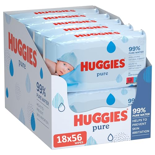 Huggies | Pure, Baby Wipes | 12 Packs (672 Wipes Total)