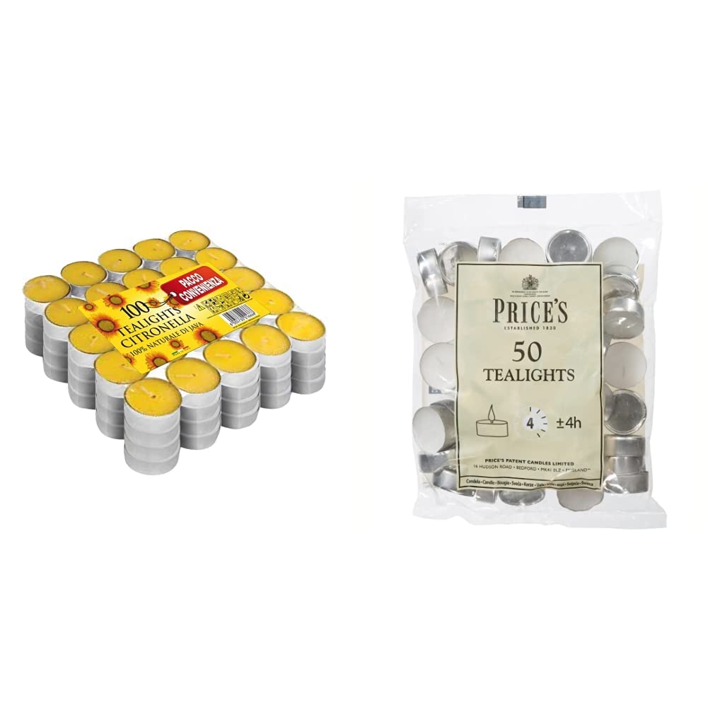 Price's Candles | Citronella Tealights | Pack of 25