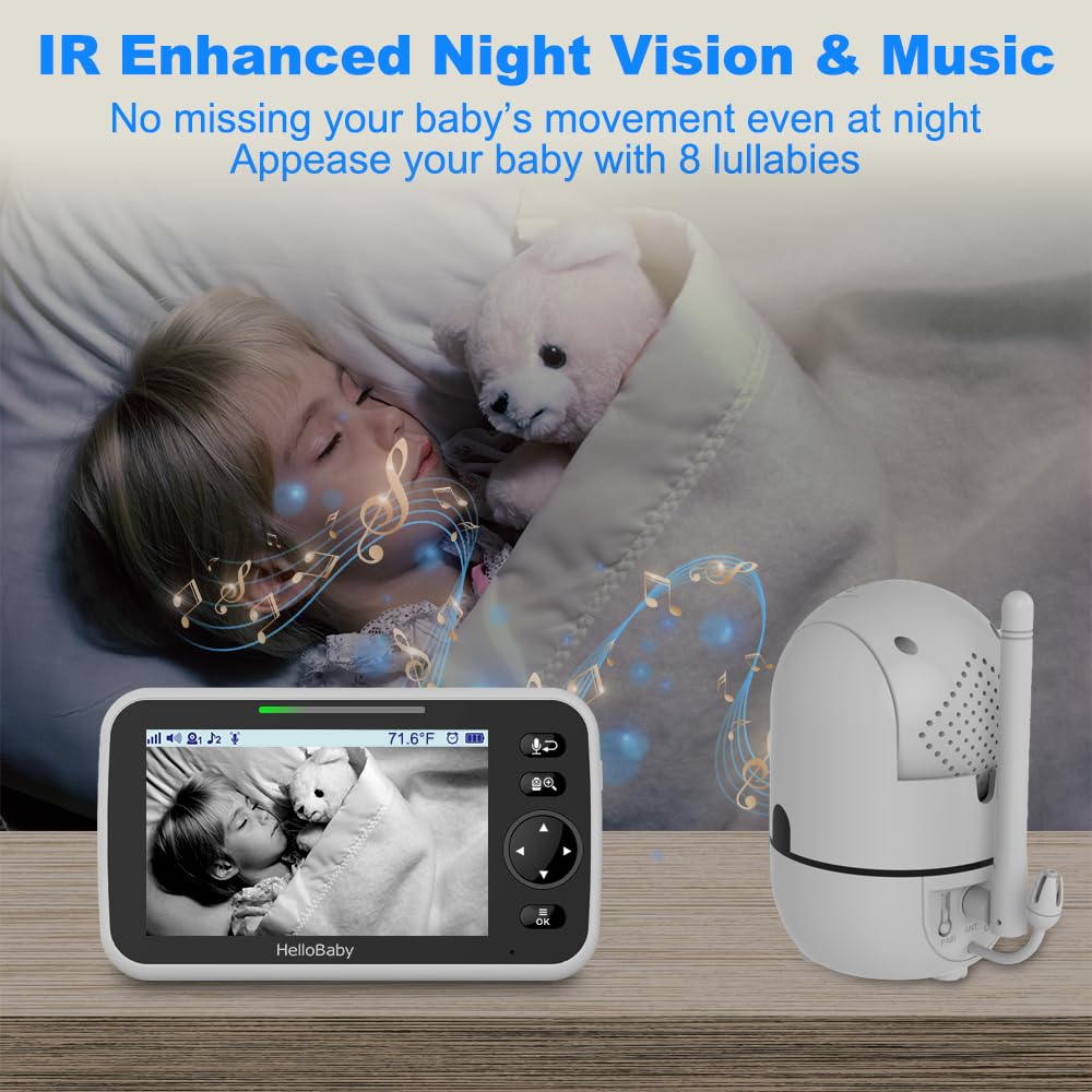 HelloBaby | Baby Monitor with Camera and Night Vision