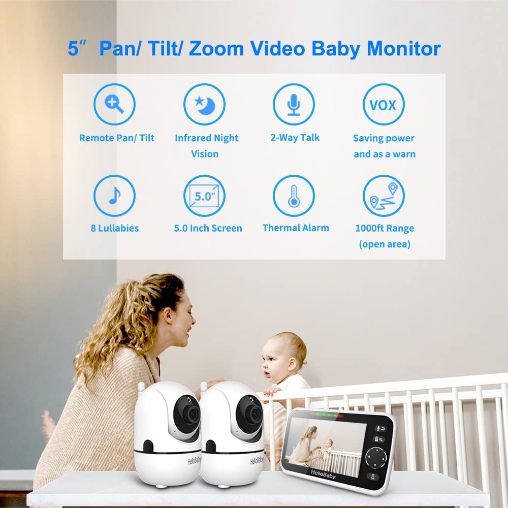 HelloBaby | Baby Monitor with Camera and Night Vision