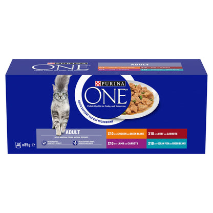 PURINA ONE | Mini Fillets Mixed Selection in Gravy | 40 x 85g