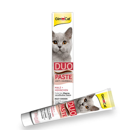 GimCat | Duo Paste Anti-Hairball Malt and Cheese | 50g