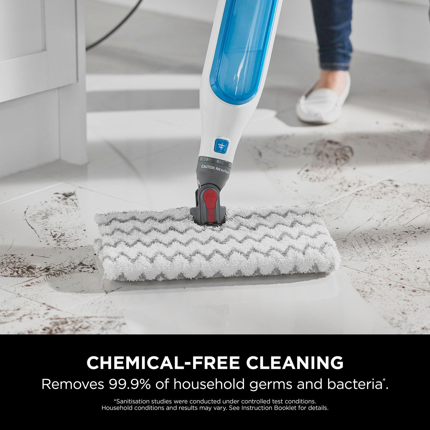 Shark Klik n' Flip Steam Mop for Hard Floors with Steam Blaster S6001UK