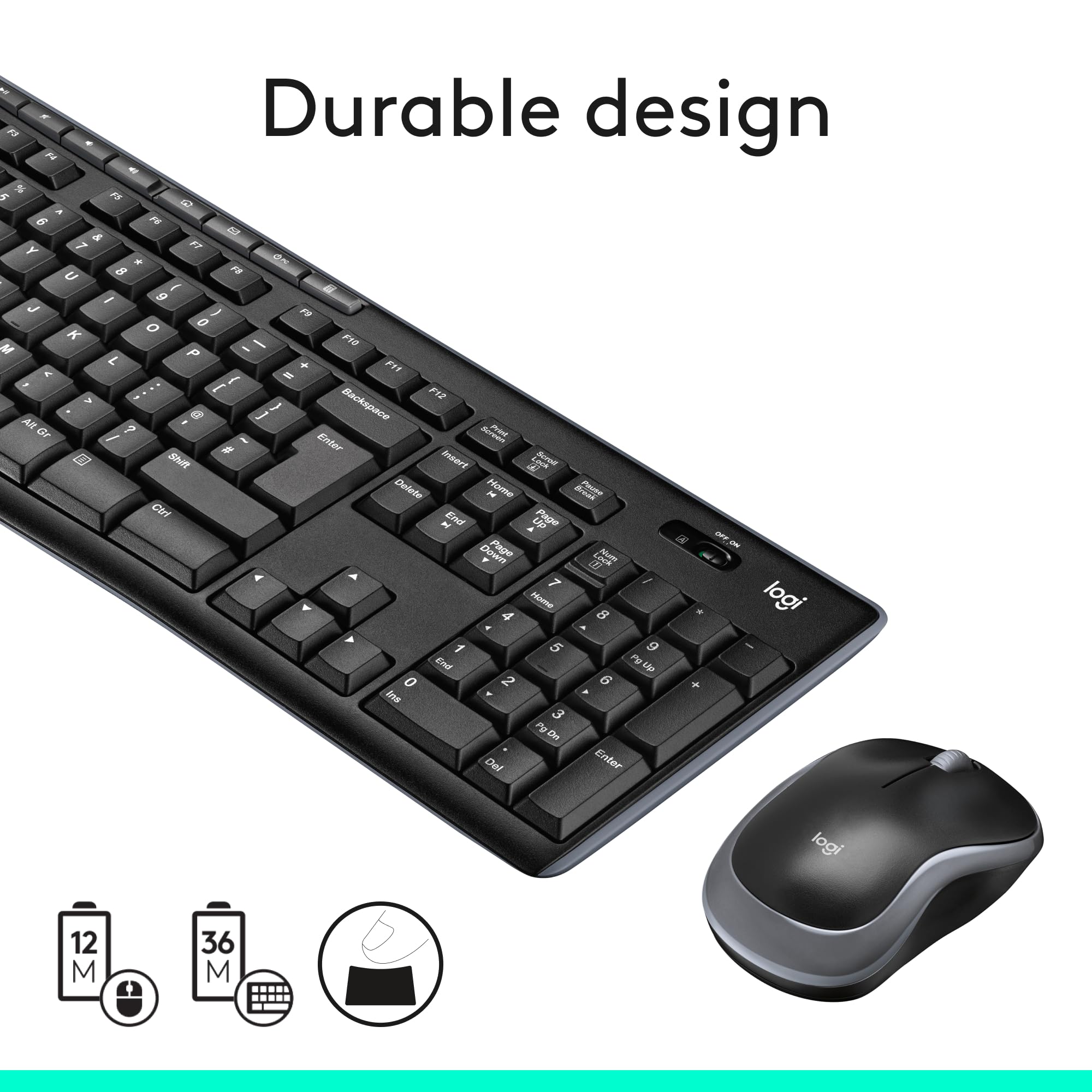 Logitech MK270 Wireless Keyboard and Mouse Combo for Windows