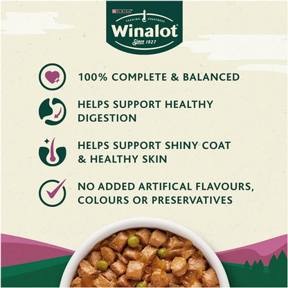 Winalot | Dog Food Pouches Mixed in Jelly | 80 x 100g