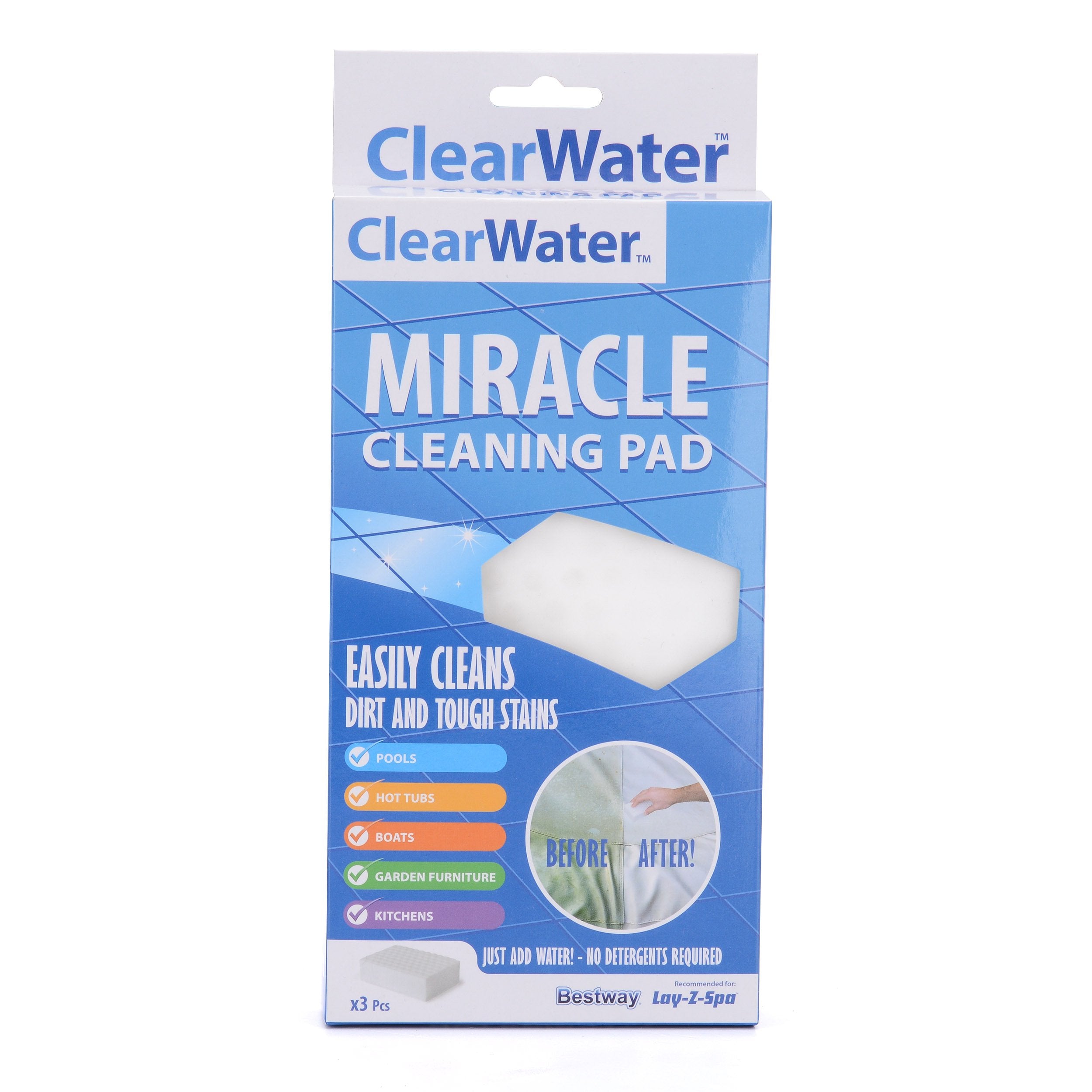 Clearwater Miracle Pad Pool and Spa Cleaning Sponge | Pack of 3