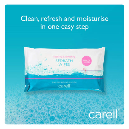 Carell Bed Bath Wipes | Pack of 8