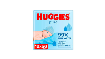 Huggies | Pure, Baby Wipes | 12 Packs (672 Wipes Total)