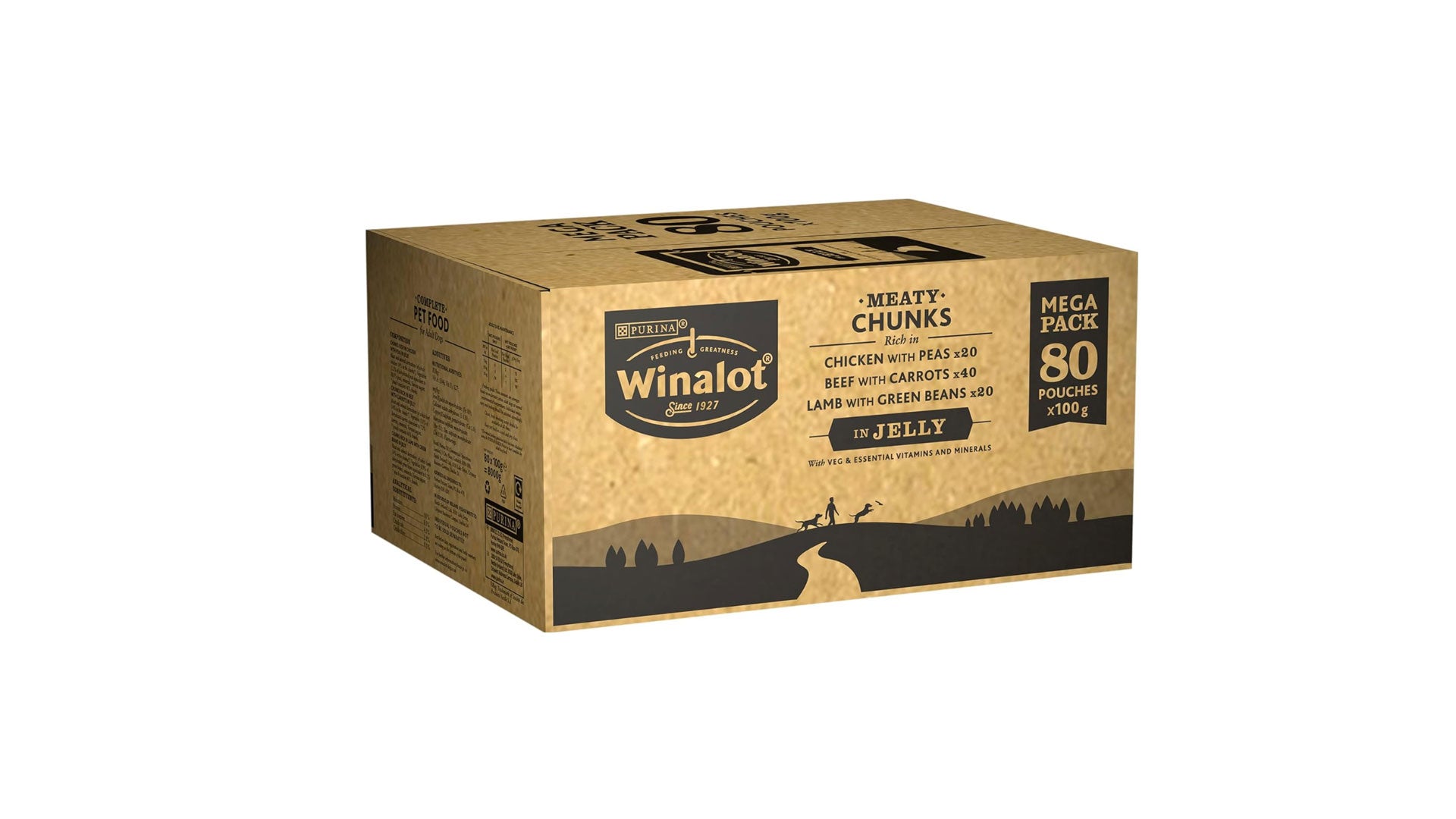 Winalot | Dog Food Pouches Mixed in Jelly | 80 x 100g